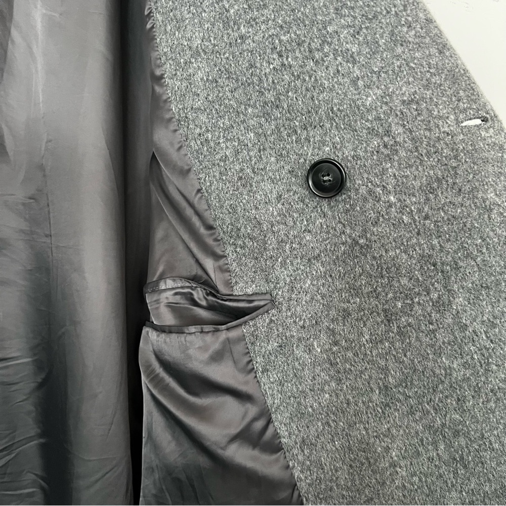 THE FRANKIE SHOP Anya Charcoal Oversized Wool Coat - Picture 15 of 16